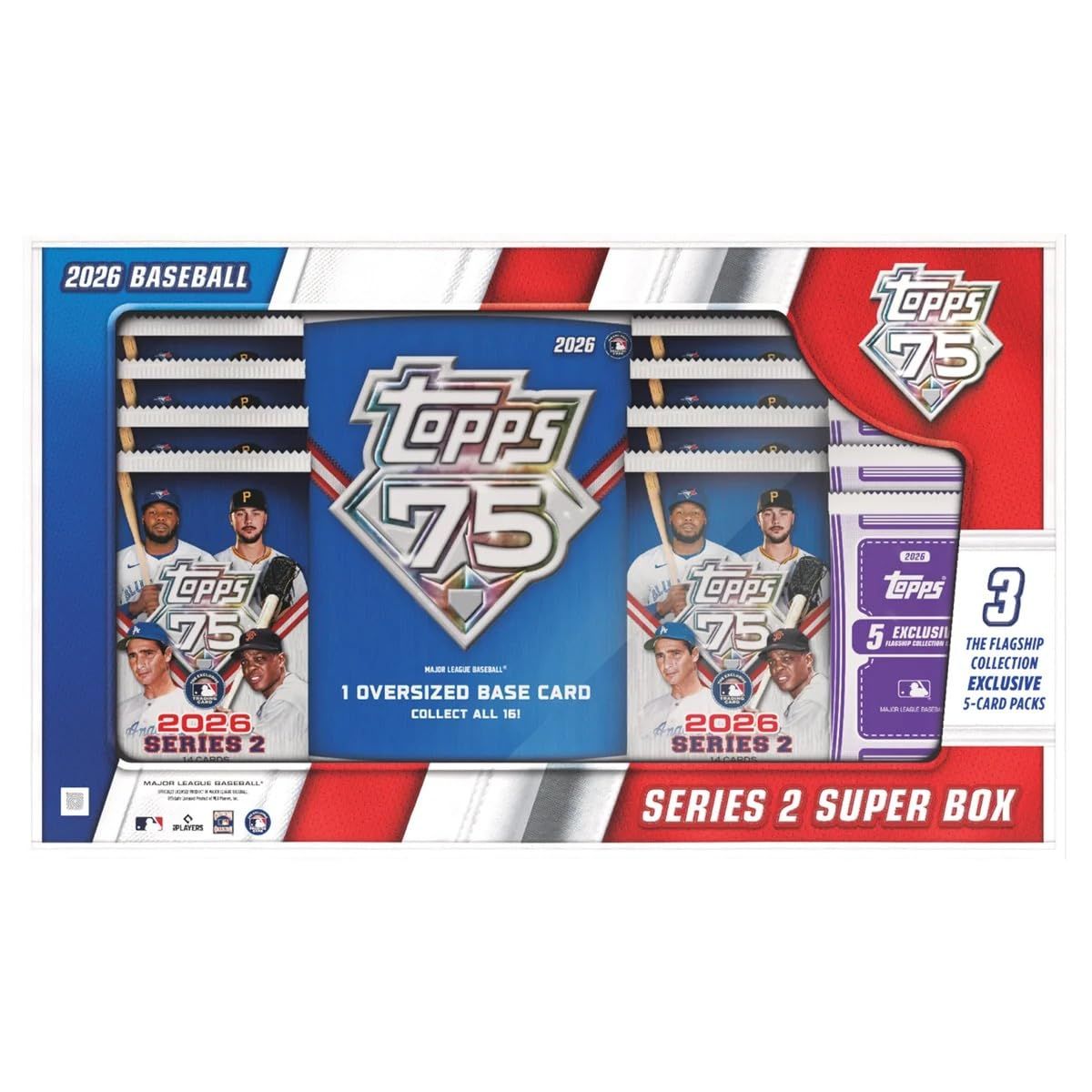 2026 Topps MLBシリーズ2 ベースボールトレーディングカード スーパーボックス 1パック14枚。