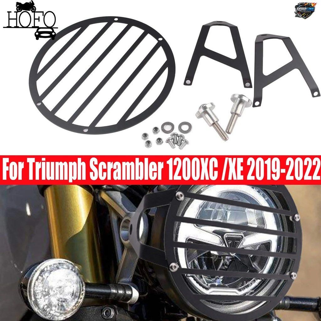 トライアンフ スクランブラー 1200XC /XE 2019-2022 用モーターサイクルアクセサリー ヘッドライトグリルガードプロテクションカバープロテ