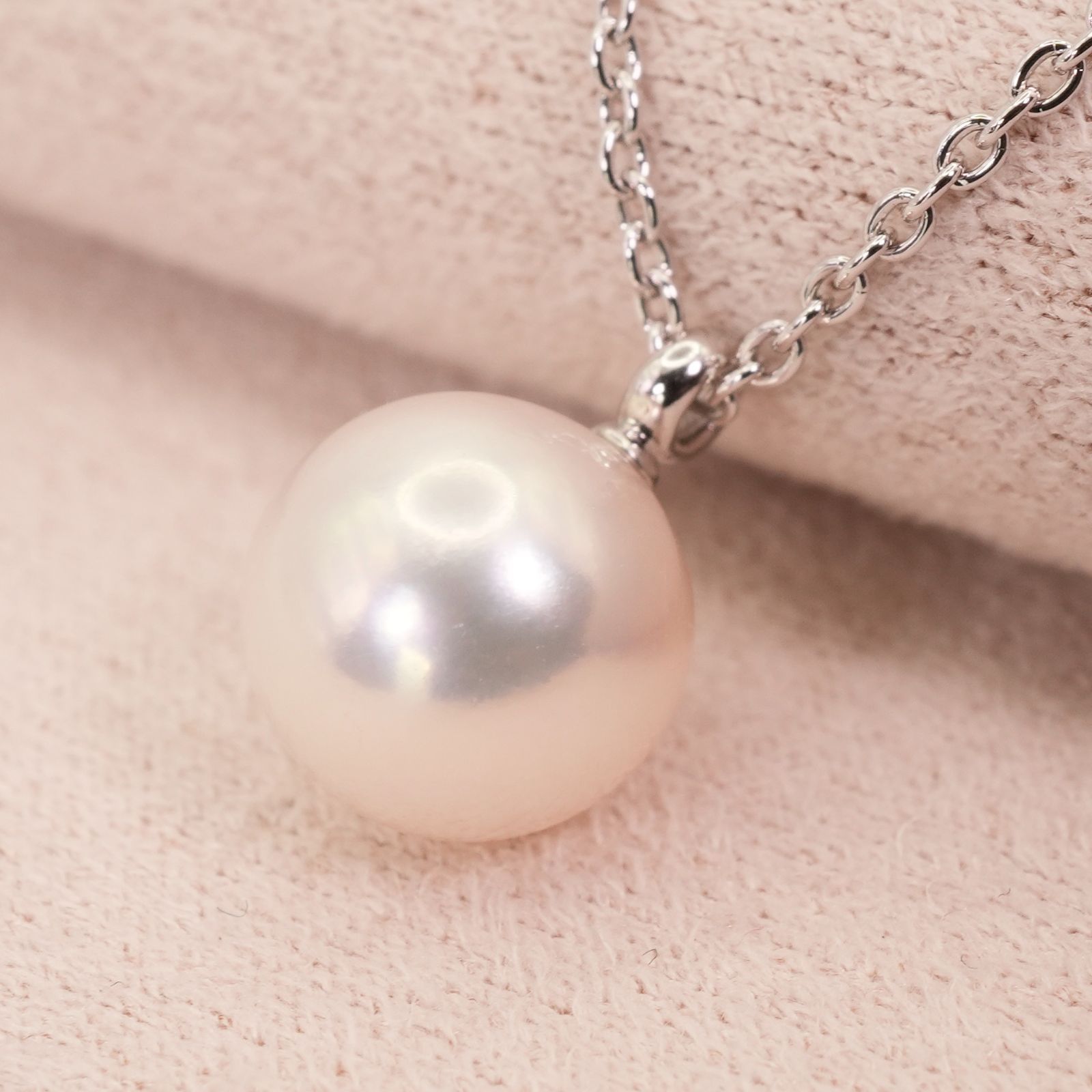 美品 タサキ 25ans ネックレス シルバー パール/25-799S