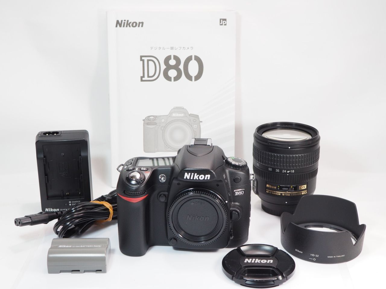 【 カメラの多成堂 】送料無料 Nikon D80 AF-S DX18-70mmF3.5-5.6G ED レンズセット ニコン 管NI9595 10,125円