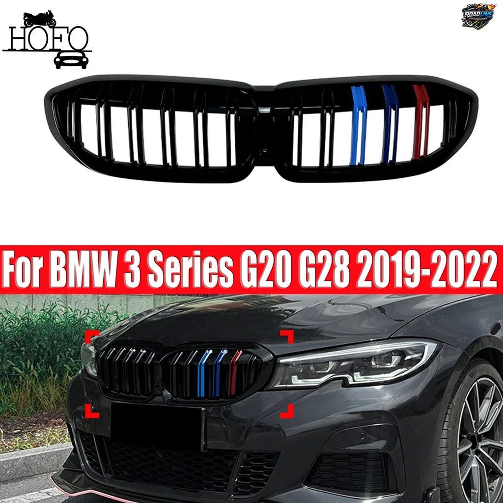 BMW 3シリーズ G20 G28 2019-2022用フロントインレットグリルミドルメッシュバンパーグリルレプリカチューニング