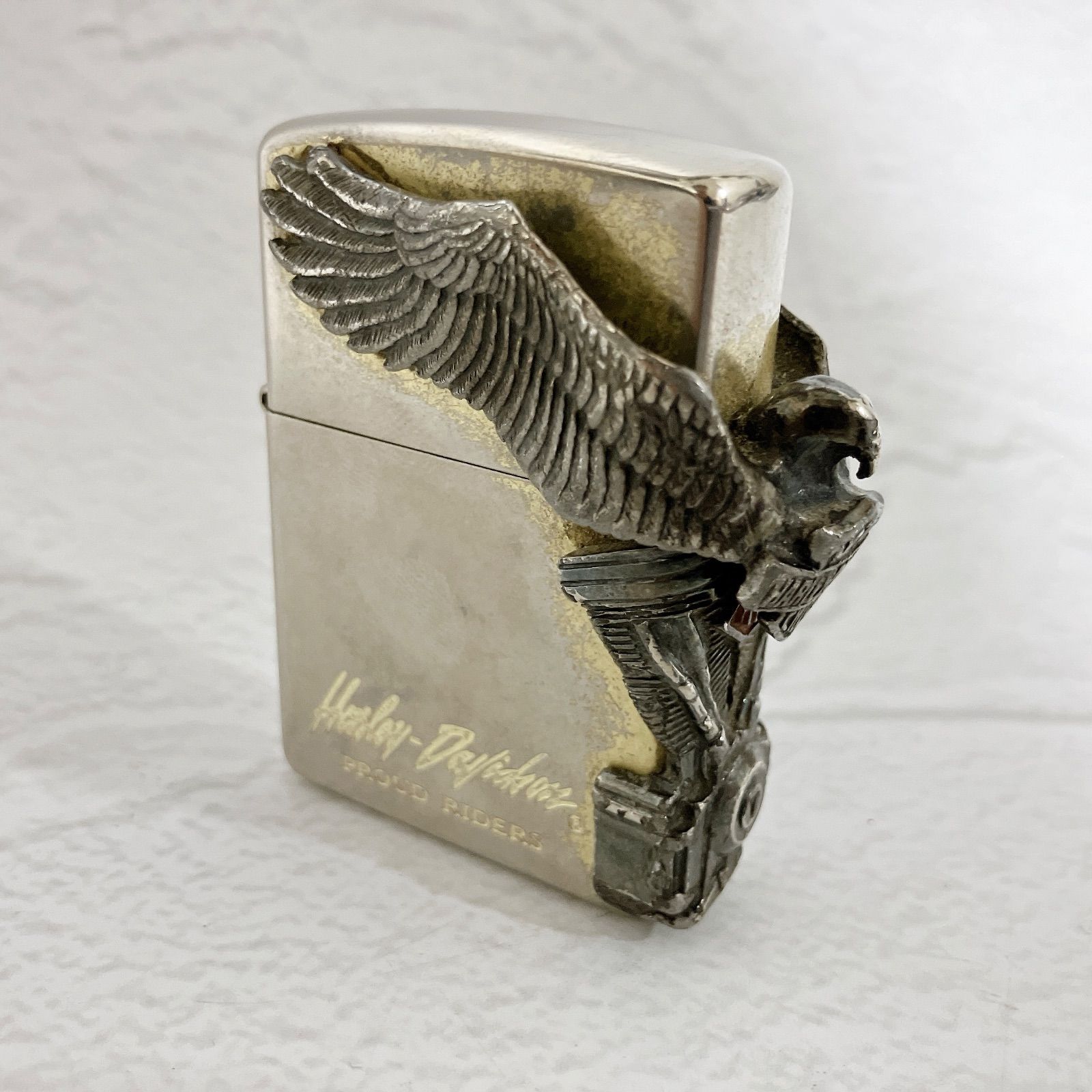HARLEY-DAVIDSON ZIPPO PROUD RIDERS 1997 サイドウィング ビッグウイング 火花確認済み ジッポー