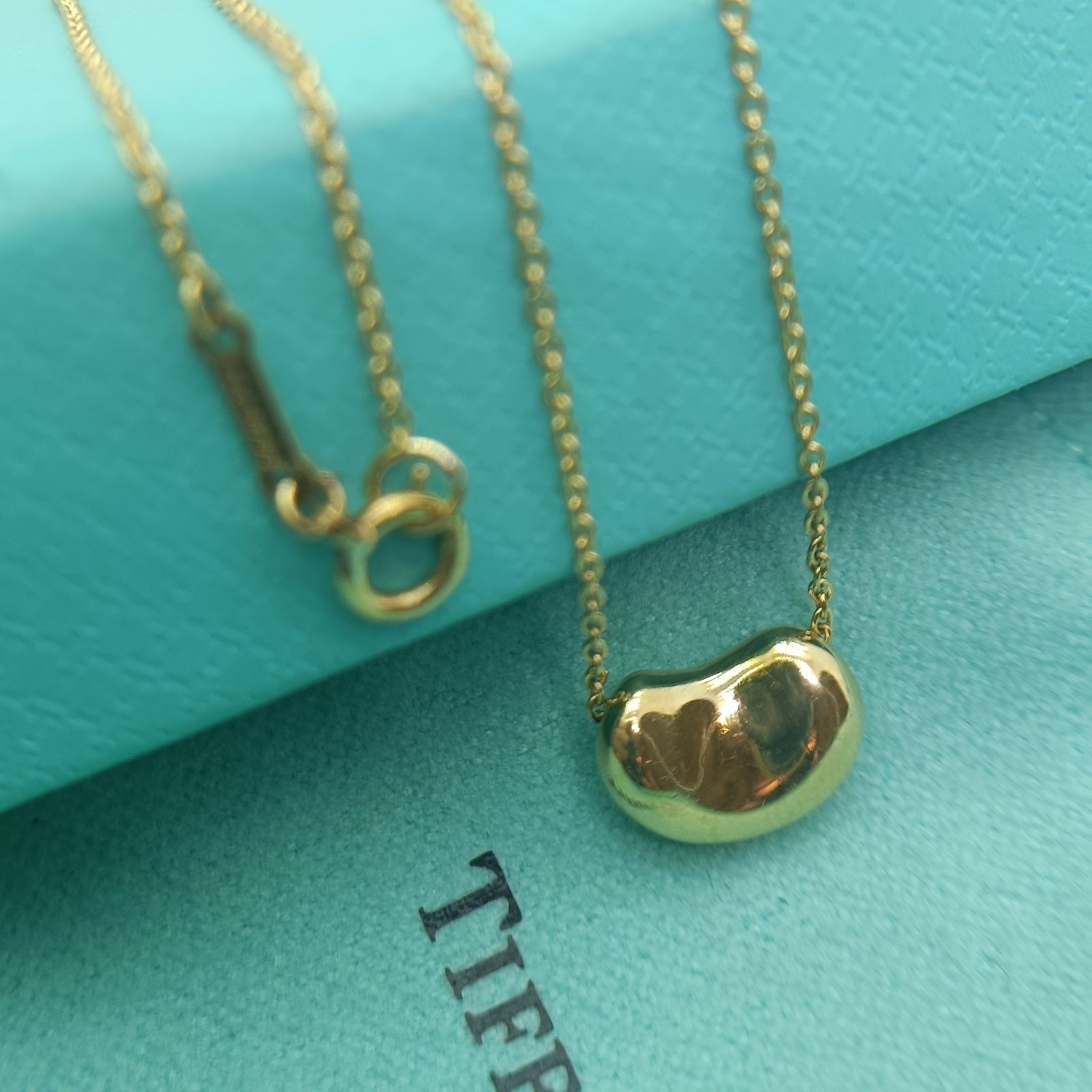 美品✨️　ティファニー　ネックレス　ビーン　750　18K イエロー　ゴールド　Tiffany