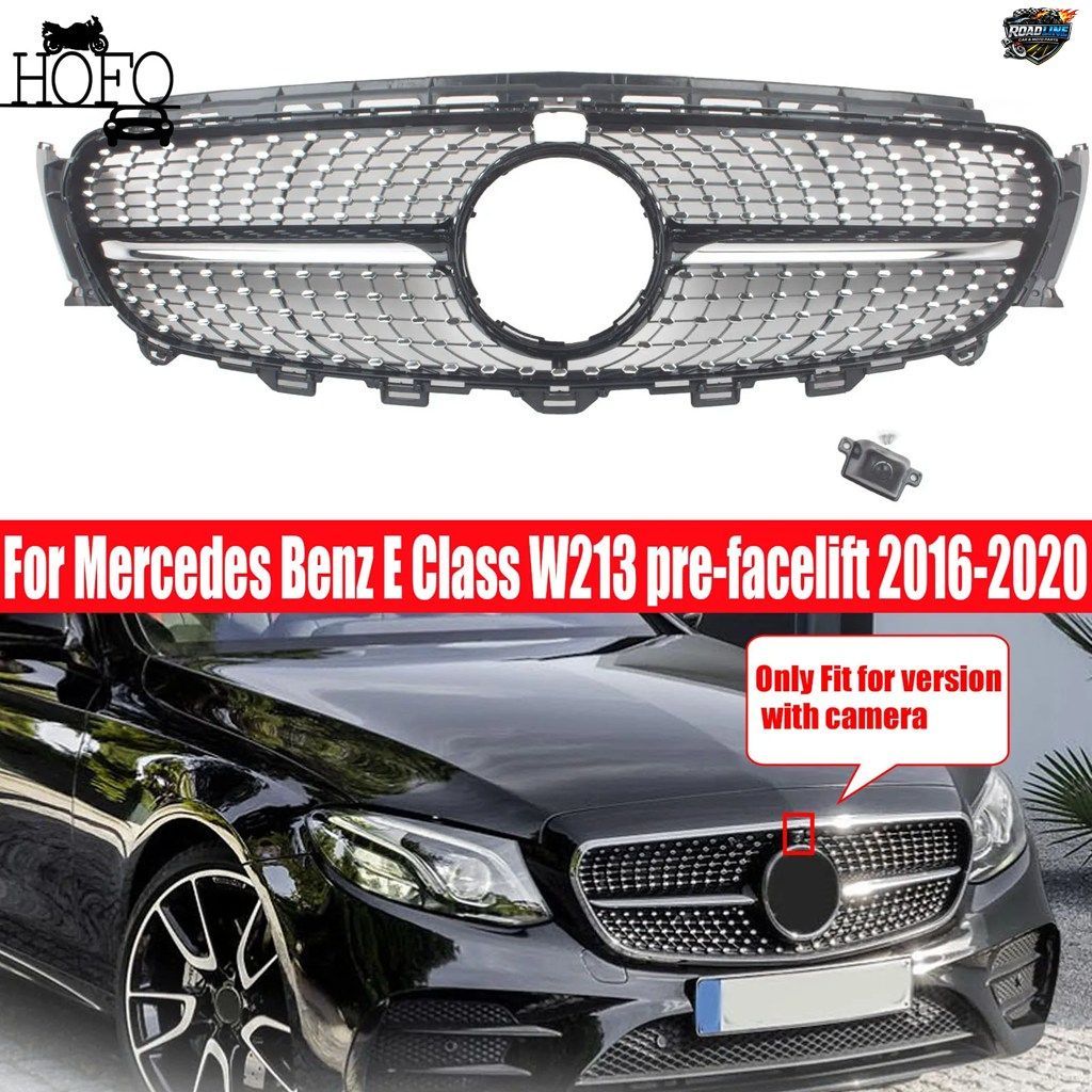 メルセデスベンツ Eクラス W213 前期型 2016-2020 用 フロントバンパーグリル グリル交換用フードメッシュグリッド