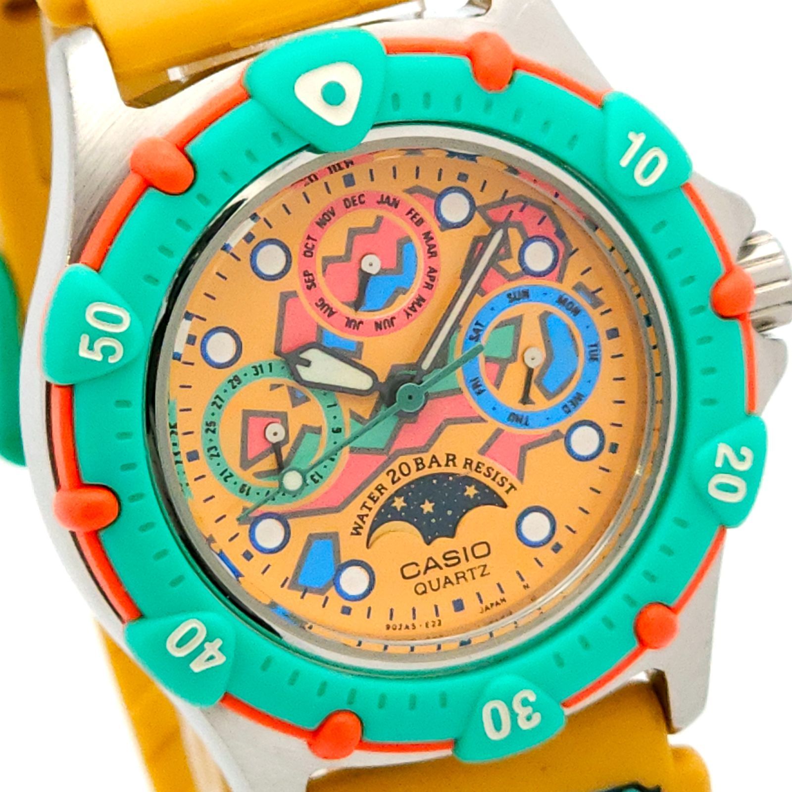 ★良品 CASIO カシオ MD-733 ムーンフェイズ カジキ QZ 動作品