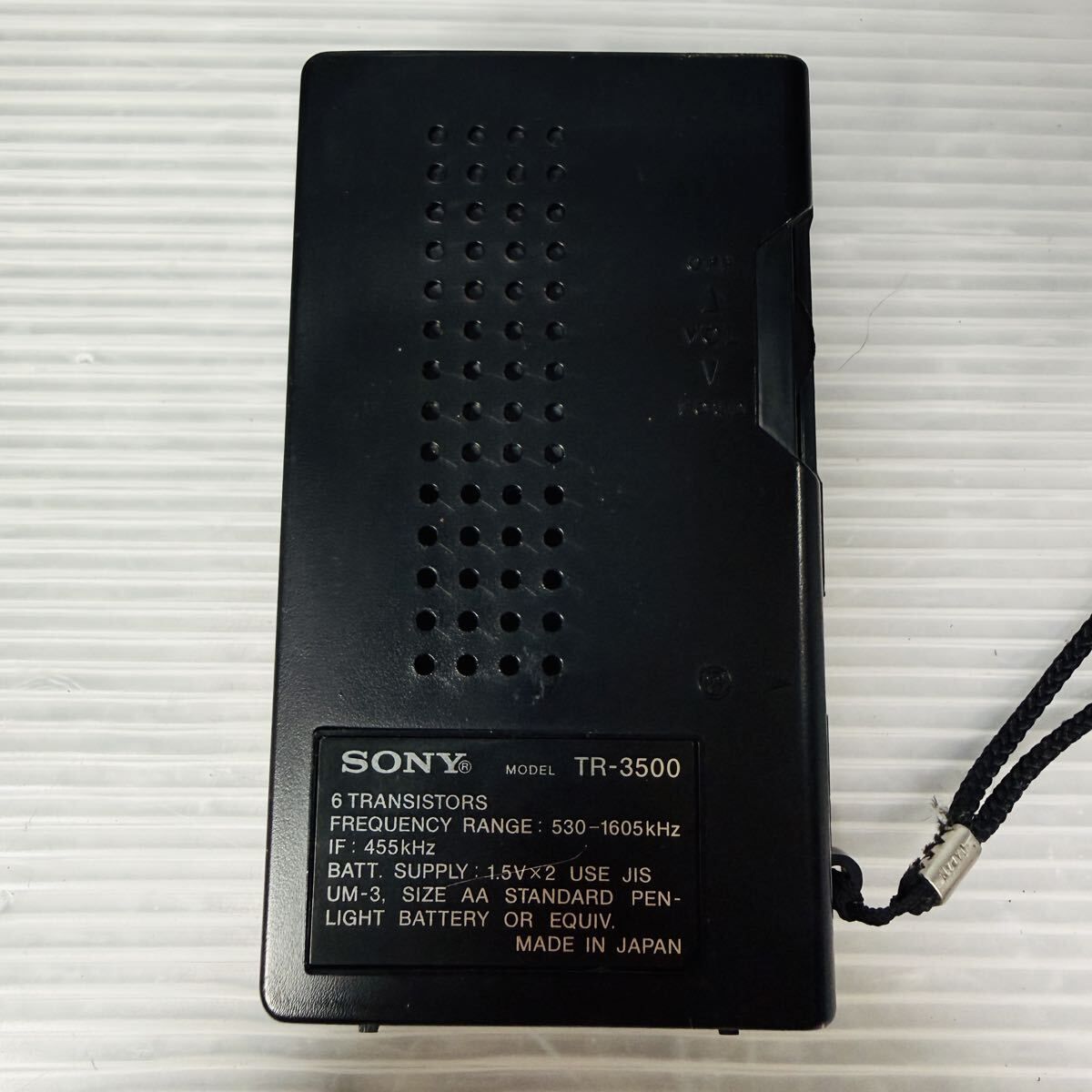 SONY ソニー AM ラジオ TR-3500 ブラック 昭和レトロ ポータブルラジオ