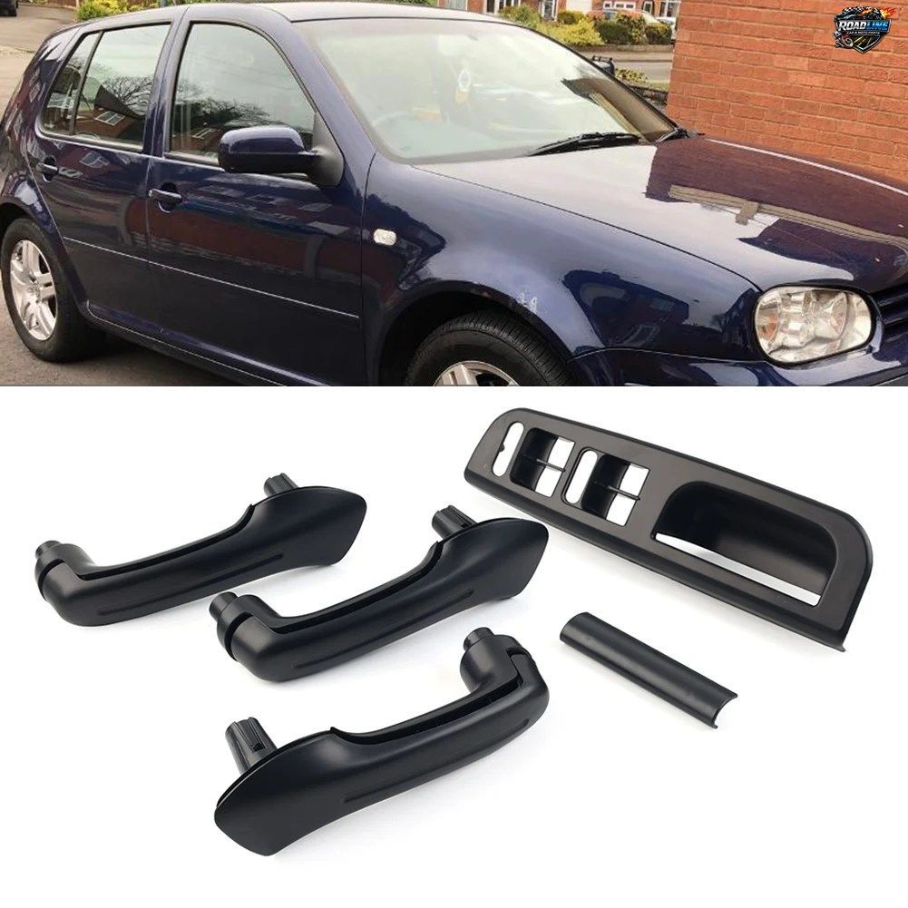 VW BORA GOLF PASSAT JETTA MK4 1998 - 05 用 5個入り RHD 車用インナードアグラブハンドルスイッチベゼルキット