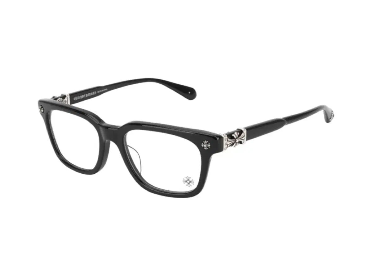 CHROME HEARTS クロムハーツ コックスアカー メガネ ブラック/シルバー 52mm