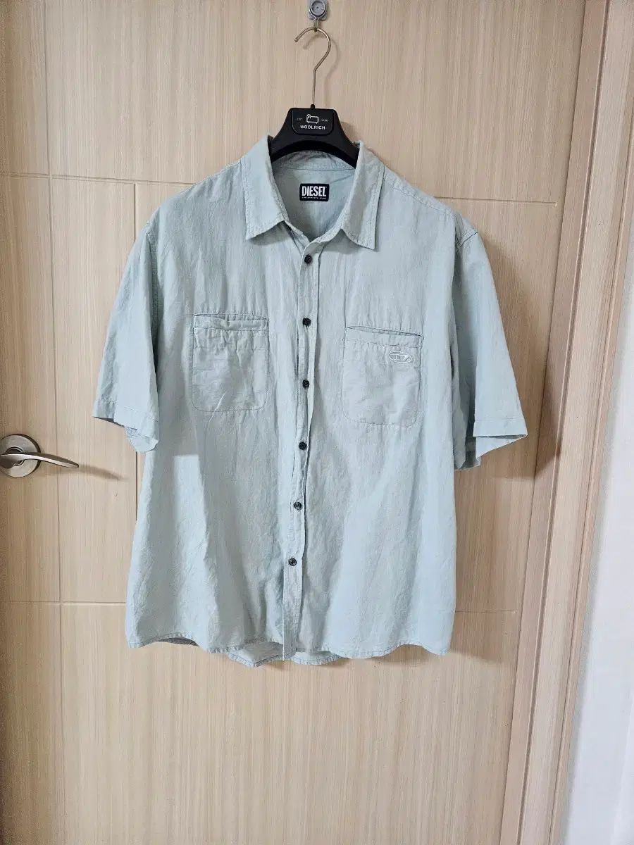 DIESEL クールトーン リネン 半袖 シャツ52