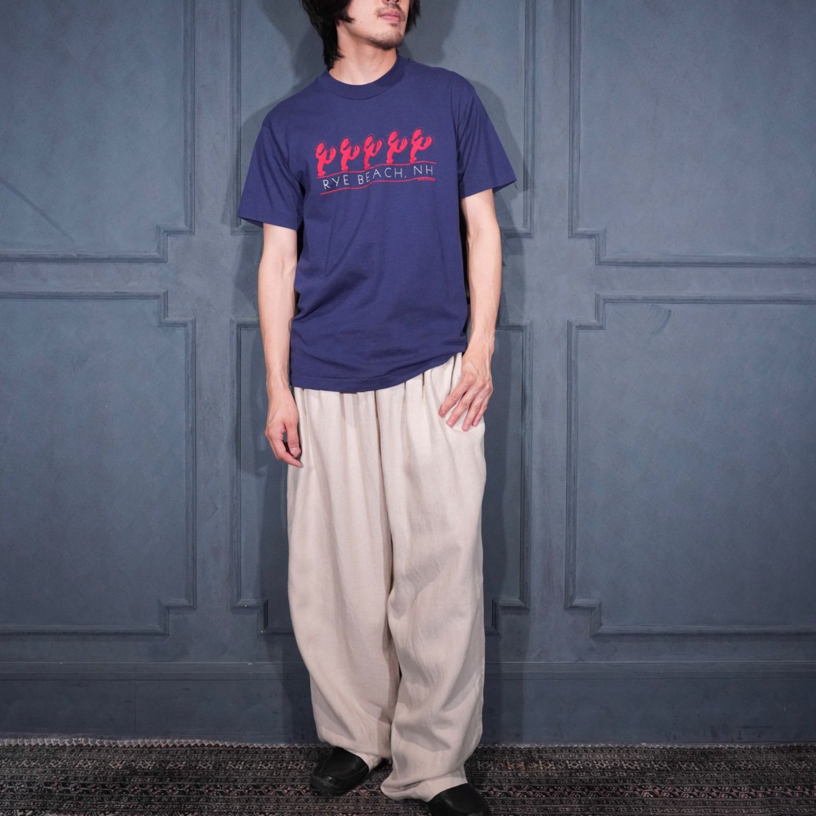 USA VINTAGE ELISABETH BY LIZ CLAIBDRNE LINEN WIDE EASY PANTS/アメリカ古着リネンワイドイージーパンツ