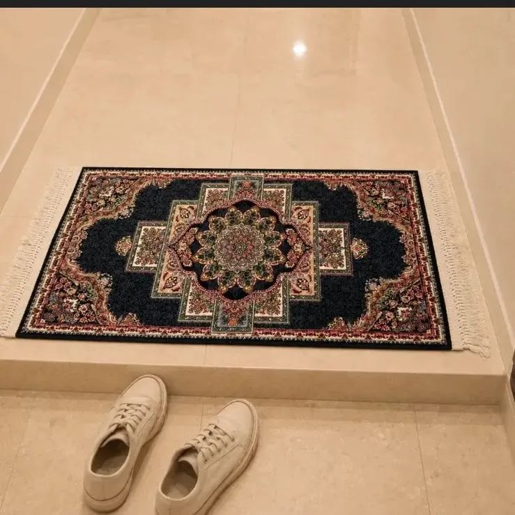 ペルシャ直輸入】ペルシャ絨毯 本物 玄関マット 50×80cm 手織り ウール