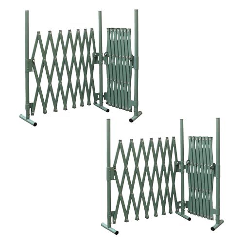 【2台セット】ALMAX アルマックス ペットゲート アルミフエンス 幅 150cm×150cm 奥行15cm 高さ70cm バタフライゲート SXG-0730KH カーキ 17,260円