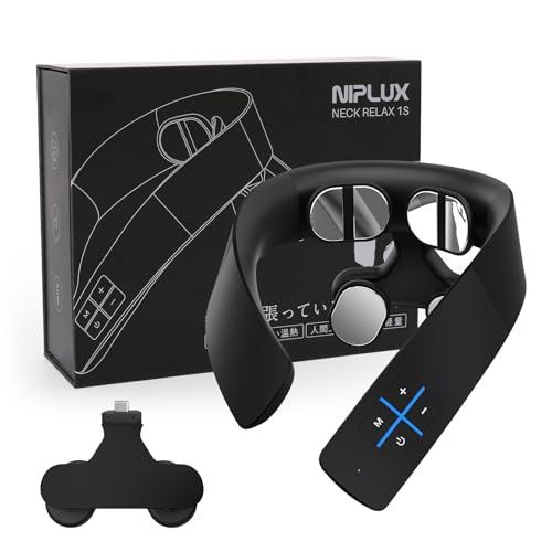 NIPLUX NECK RELAX 1S ネックケア 温熱 首 肩 リラクゼーション器 静音 軽量 暖か 6種類モード 16段階強度調節 USB-C充電 寝ながら使える リラックスグッズ ネックリラックス ネックウォーマー クリスマス プレゼ 3edd1c79