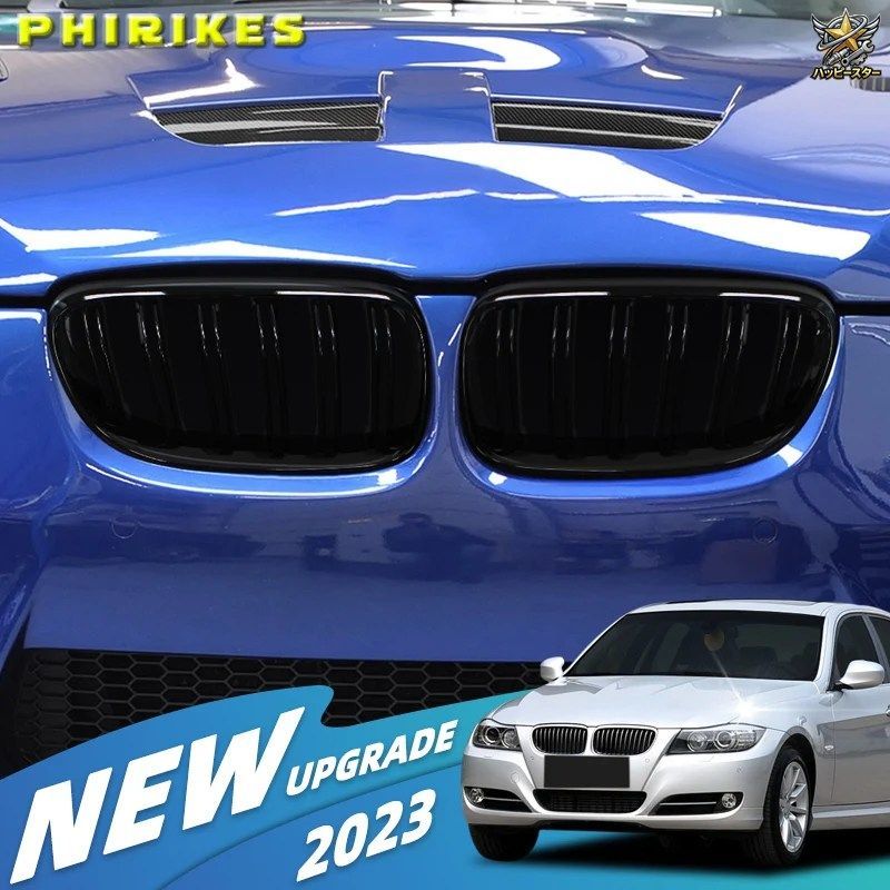 BMW 3シリーズ E92 E93 M3クーペ 2010-2013年モデル用 フロントバンパー キドニーグリル デュアルシングルスラットグリル カスタムパーツ