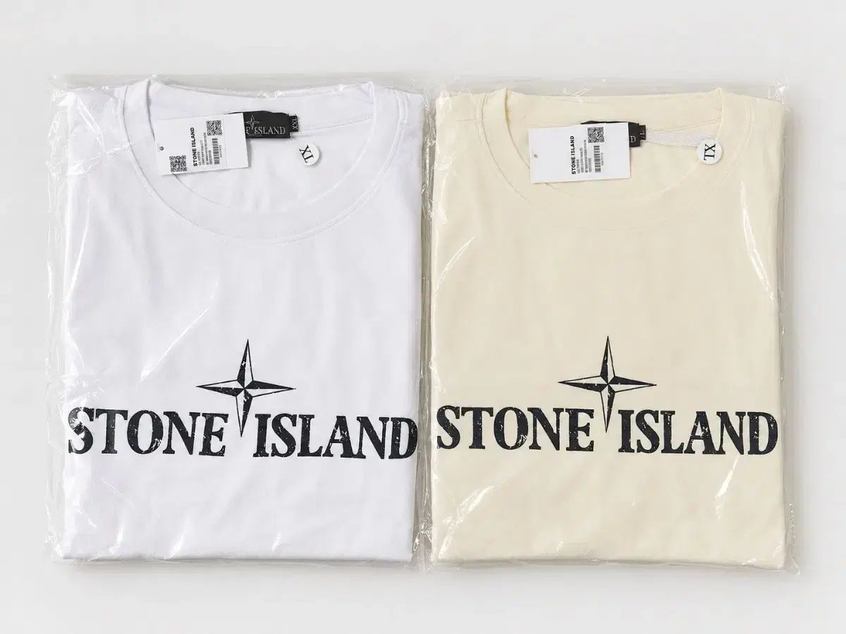 ストーンアイランド 半袖Tシャツ ベージュ クリーム 105 XL