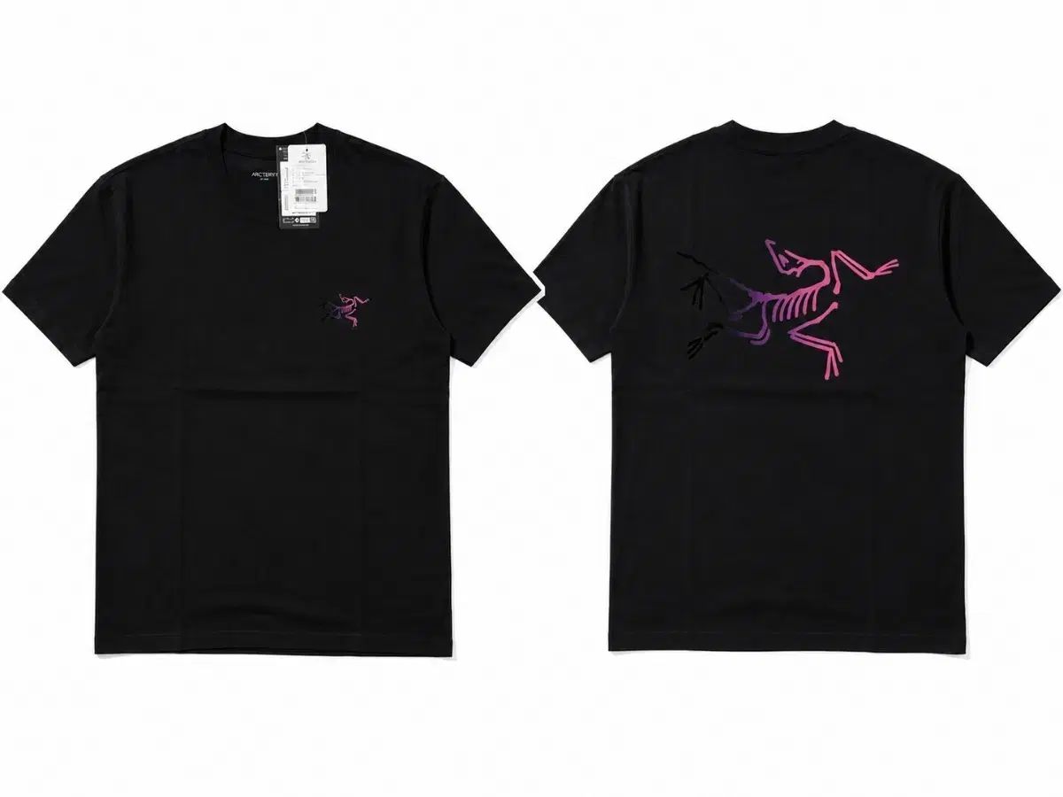 ARC'TERYX アークテリクス 半袖 Tシャツ ブラック グラデーション ロゴ XXL