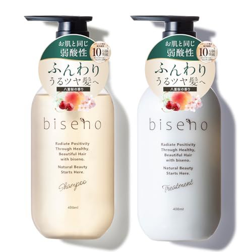 【頭皮から毛先まで集中ケア】biseno(ビセノ) 発酵スカルプシャンプー リペアトリートメント セット オーガニック認証成分配合 頭皮ケア ふんわり仕上げ しっとり指通り 八重桜の香り 日本製 各400mlpms 266ccd35 5,915円