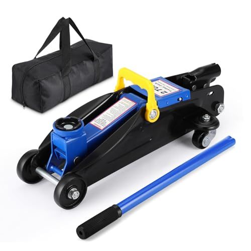 ガービー（Garvee） 油圧式 フロアジャッキ 2 T ガレージジャッキ 最低位130 mm 最高位 330 mm コンパクト 高耐久 車 タイヤ交換 自動車整備 SUV 収納用バッグ付き ブルーpms