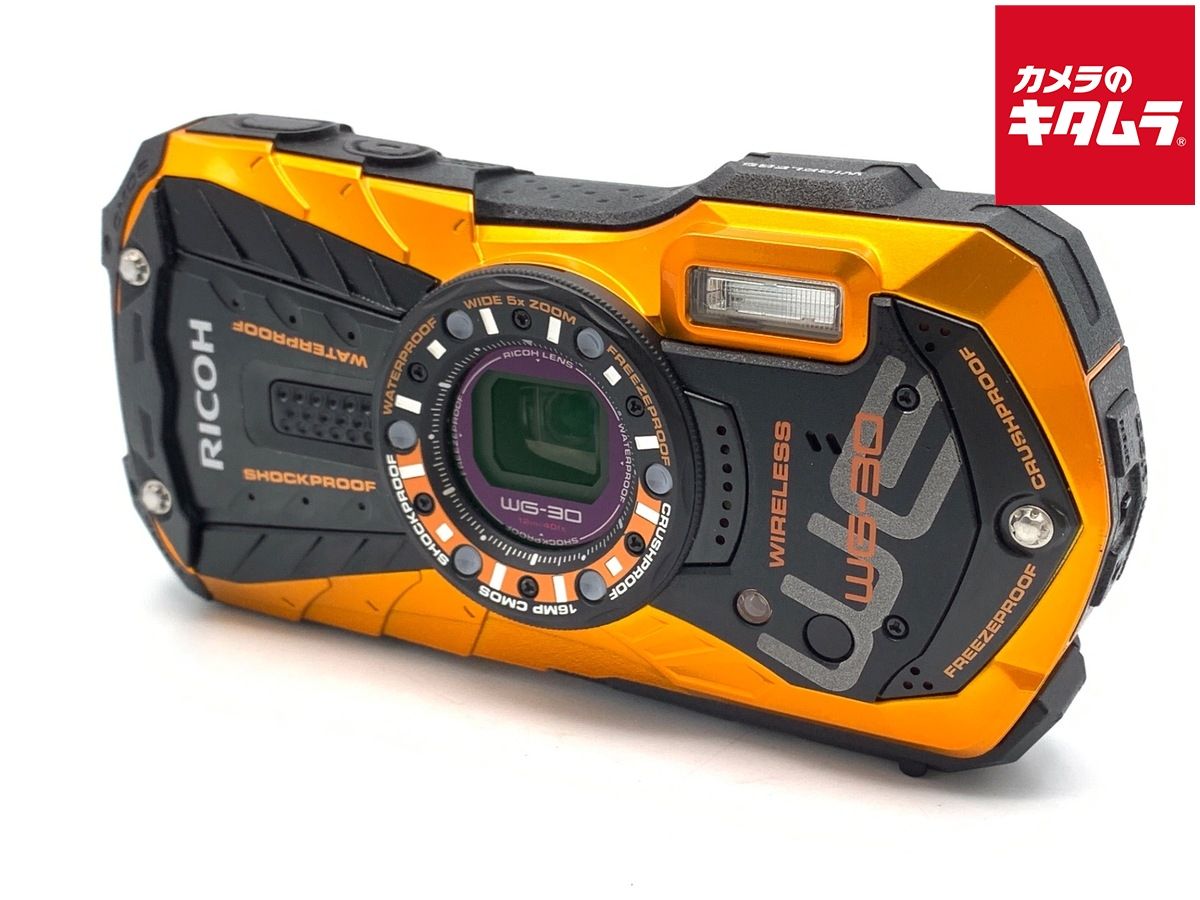 【中古】 【並品】 リコー WG-30W フレームオレンジ