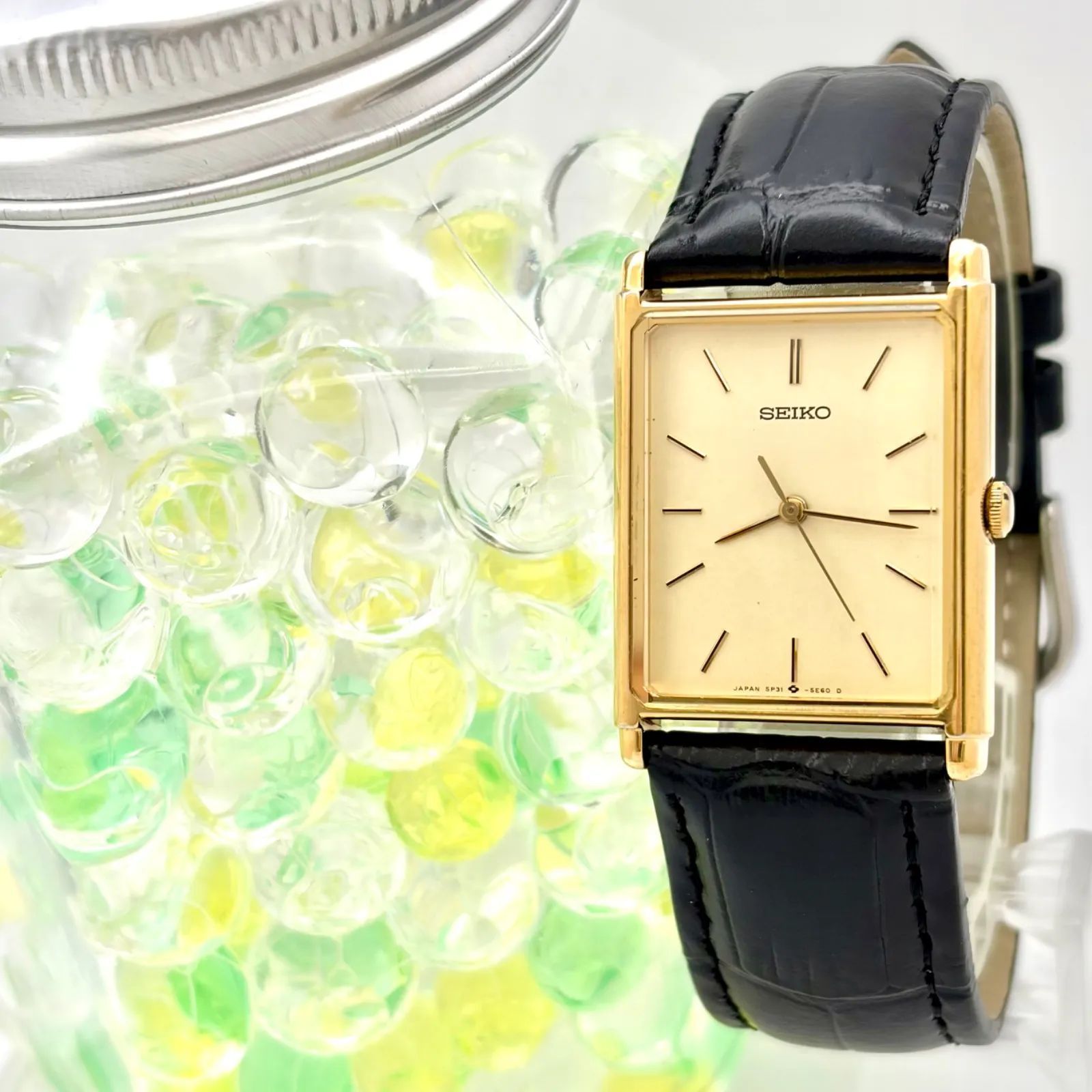 美品/新品電池】SEIKO セイコー メンズ 腕時計 ゴールド 