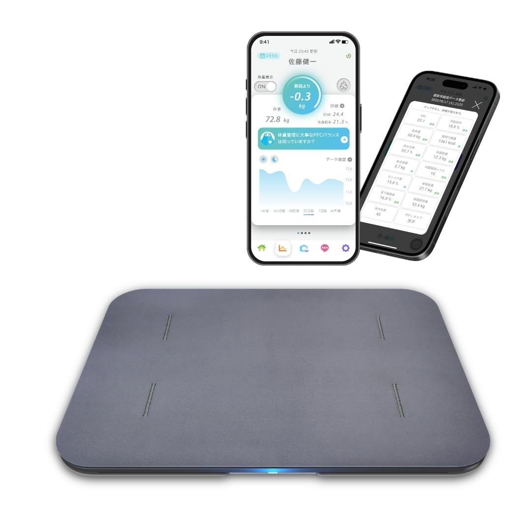スマートバスマット（Smart Bath Mat）体組成計モデル 【 スマホ連動/体重管理/速乾 洗える ソフト 珪藻土 バスマット/体重・BMI 記録/ダイエット モード搭載/人気/Wi-Fi 対応 】issin (グレー) [グレー]
