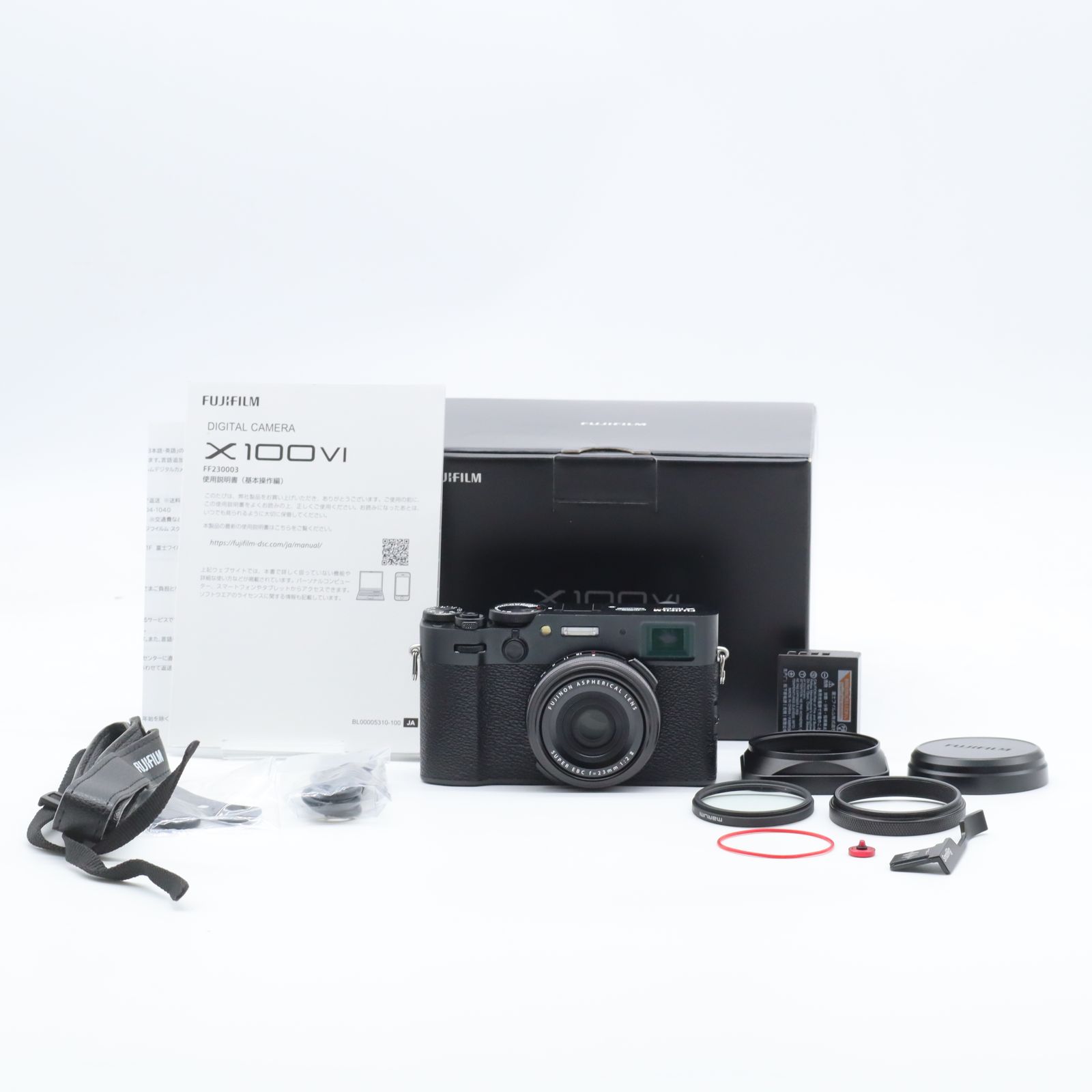 【ショット数900】FUJIFILM X100VI ブラック|APS-C 高画質コンパクトデジタルカメラ|23mm F2単焦点・手ブレ補正搭載 富士フイルム【中古】