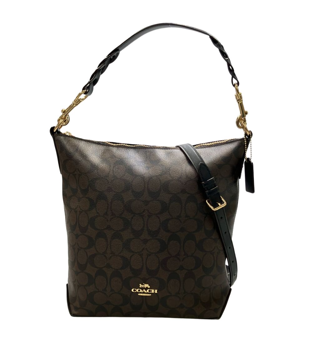 美品 コーチ 2way ショルダーバッグ 肩掛け 斜め掛け シグネチャー F31477 レディース COACH