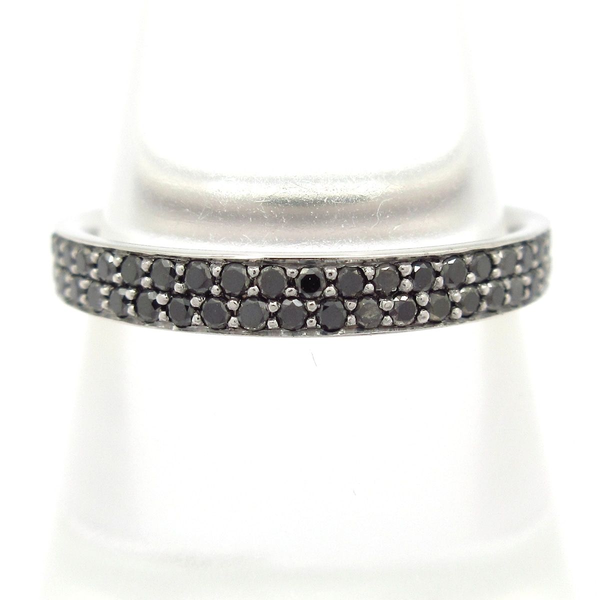 GEORG JENSEN(ジョージジェンセン) リング 53新品同様 - K18WG×ブラックダイヤモンド