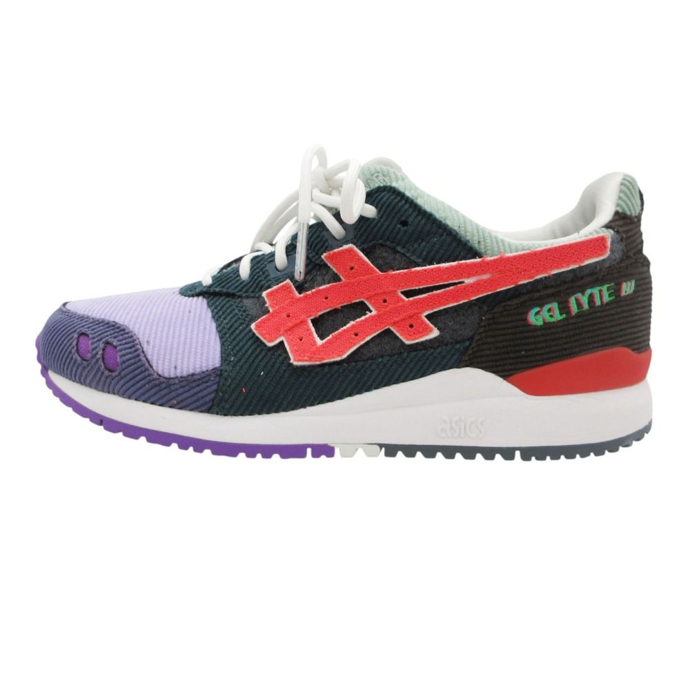 asics アシックス × Sean Wotherspoon × atmos ショーン・ウェザースプーン × アトモス スニーカー ゲルライト3 OG Gel-Lyte3 コーデュロイ クレイジーパターン レトロランニング ローカット ライトブルー 6 1/
