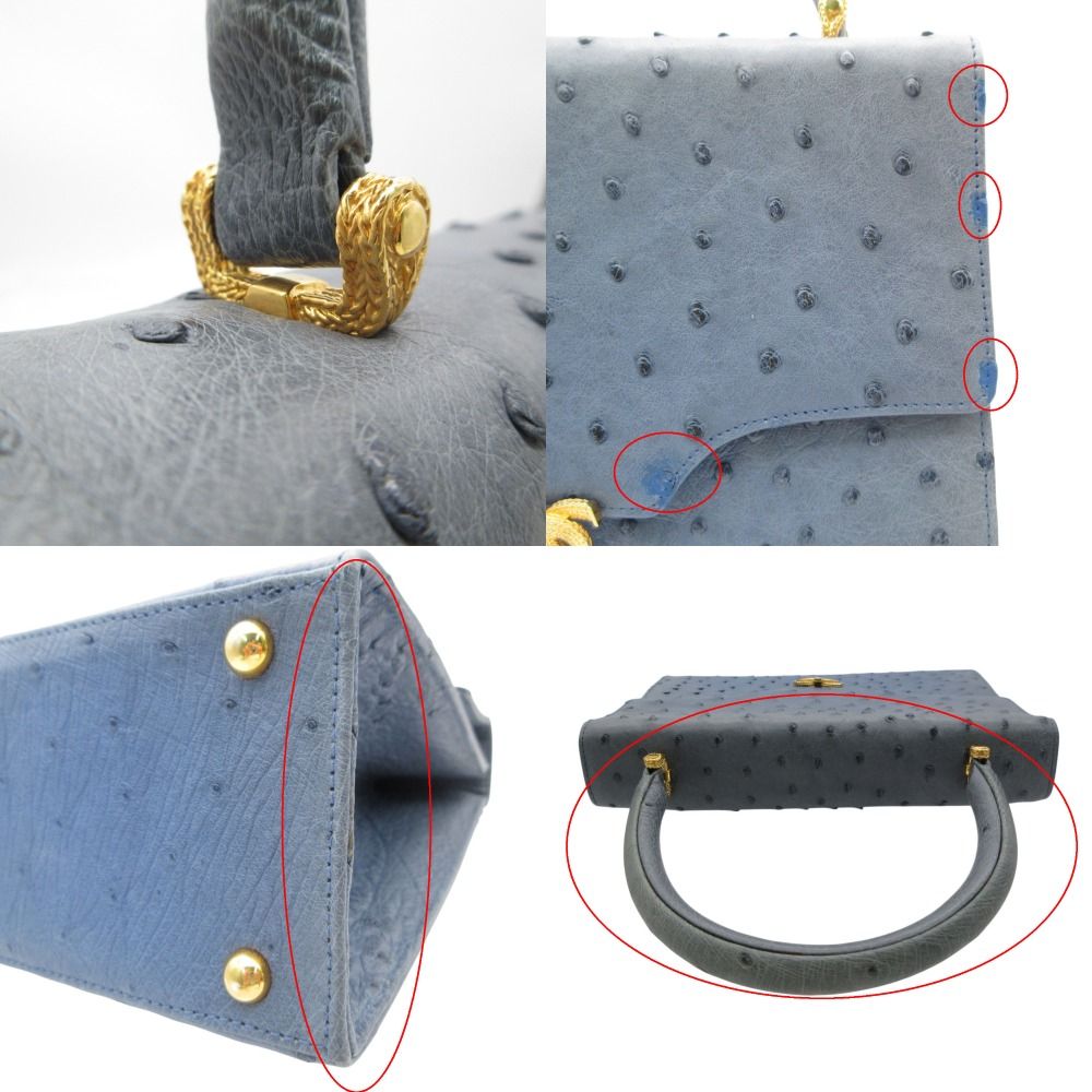 高級☆COMTESSE コンテス オーストリッチレザー 3WAY ハンド