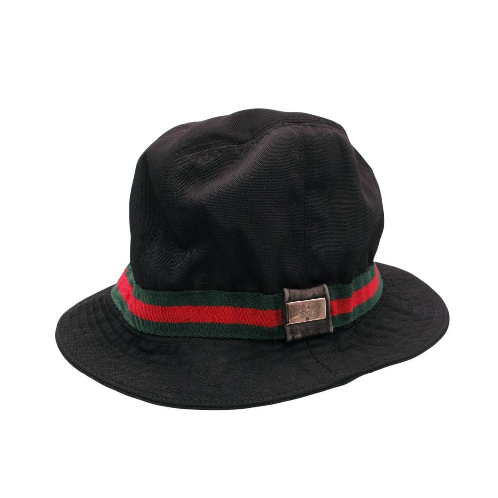 GUCCI グッチ ハット シェリーライン バケハ バケット 帽子 ブラック L メンズ レディース 【中古】 13,140円