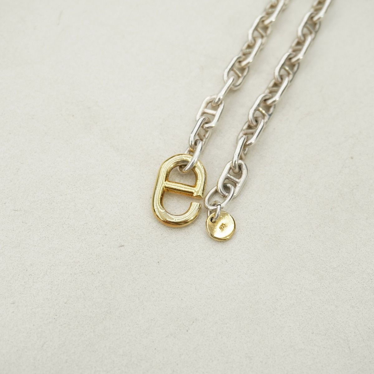 美品 H'eres ヒアーズ GEN NEUTRAL MIX NECKLACE アンカー マリーナ