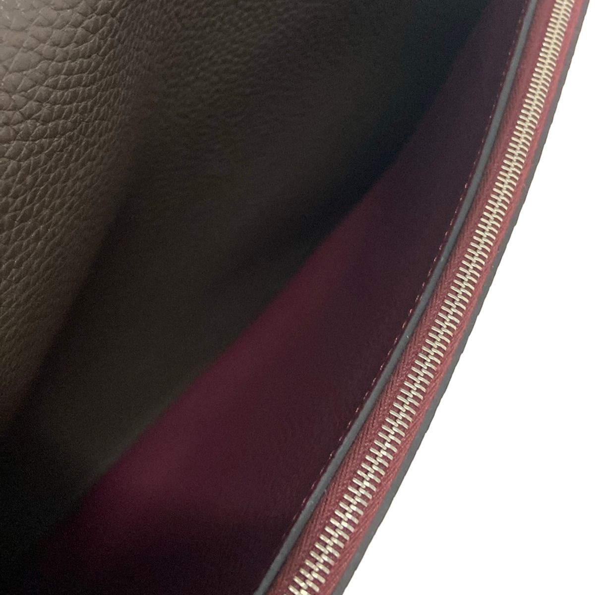 MOYNAT(モワナ) セカンドバッグ美品 - ダークブラウン×ボルドー クラッチバッグ レザー