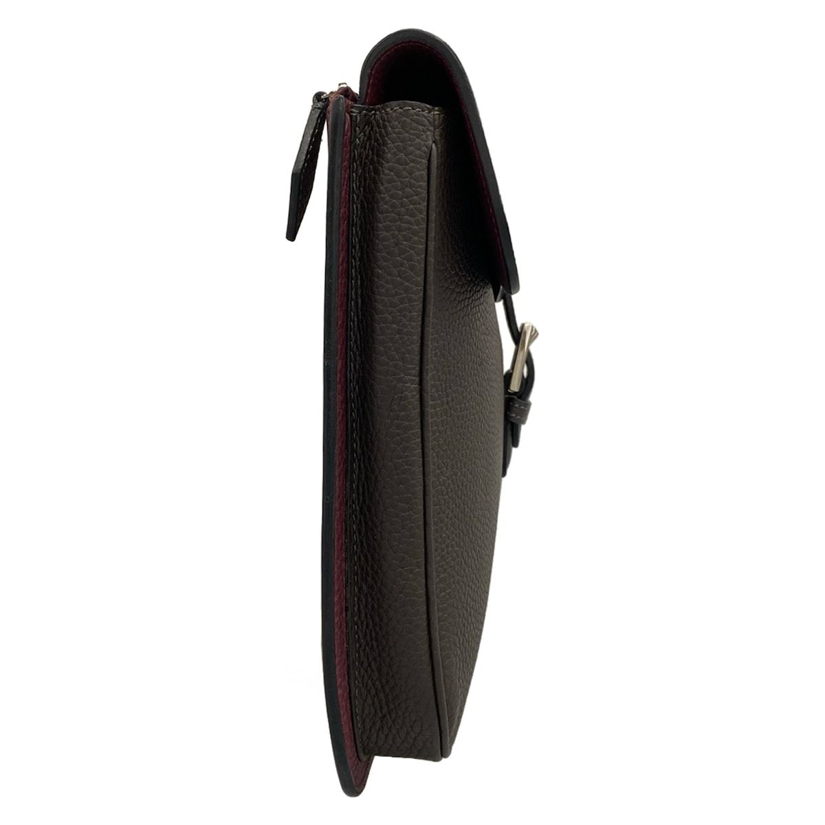 MOYNAT(モワナ) セカンドバッグ美品 - ダークブラウン×ボルドー クラッチバッグ レザー