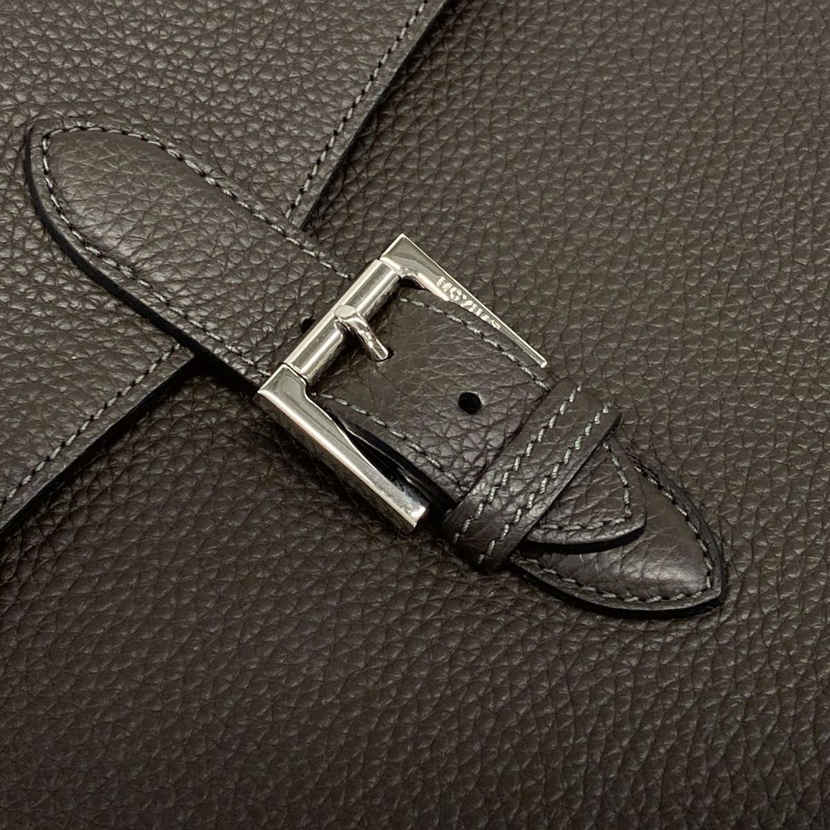 MOYNAT(モワナ) セカンドバッグ美品 - ダークブラウン×ボルドー クラッチバッグ レザー