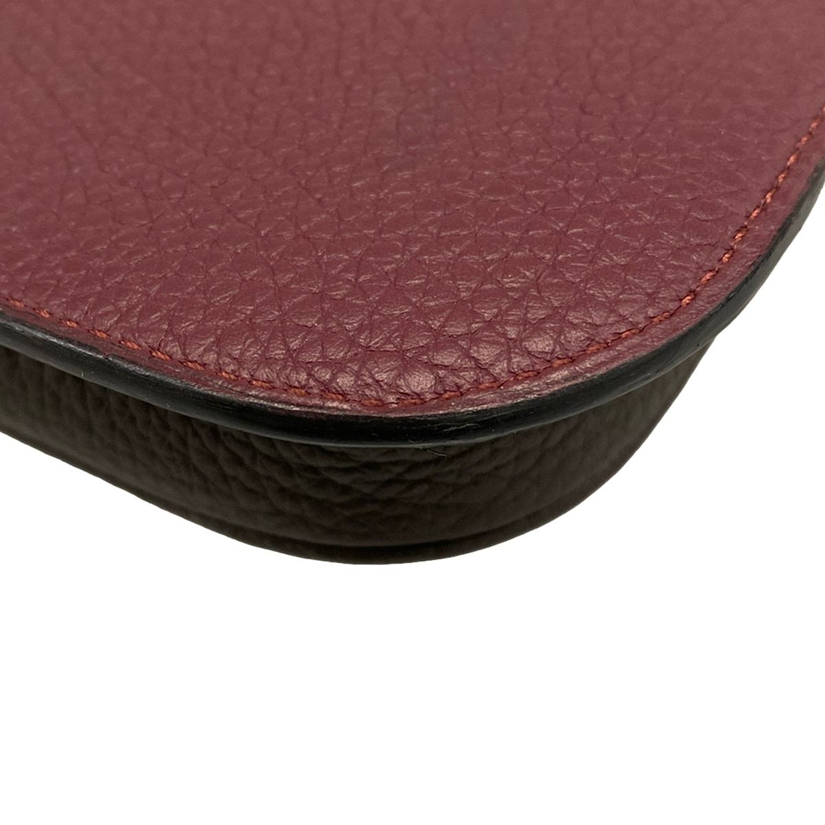 MOYNAT(モワナ) セカンドバッグ美品 - ダークブラウン×ボルドー クラッチバッグ レザー