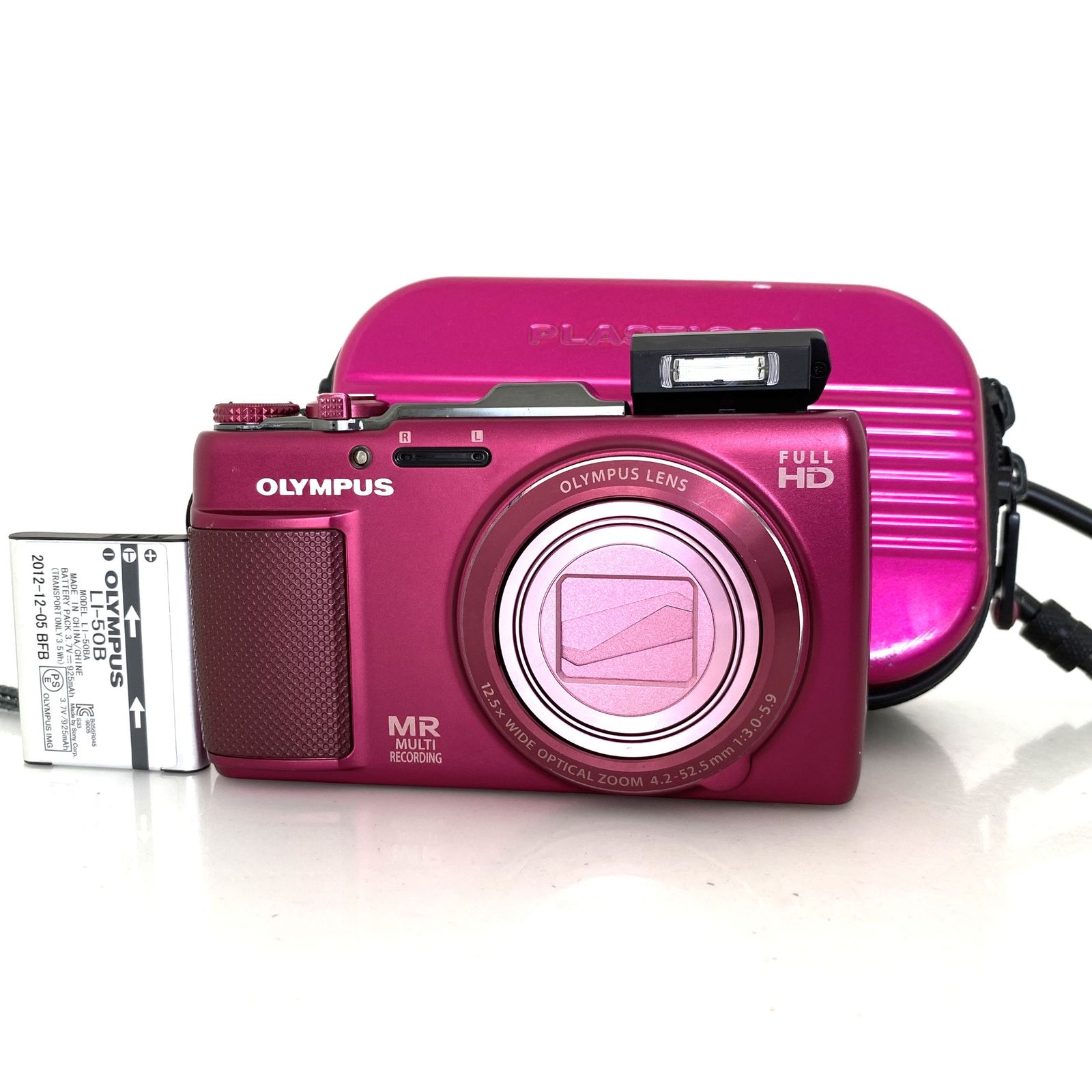 【オリンパス】OLYMPUS SH-25MR パープル コンパクトデジタルカメラ + バッテリー #U452