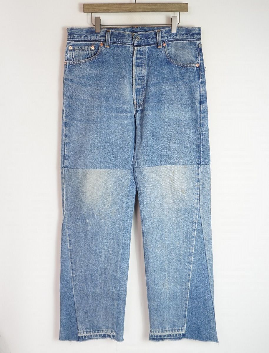 美品 国内正規 24SS READYMADE レディメイド DENIM WIDW FLARE 再構築 デニム パンツ ジーンズ RE-CO-BL-00-00-251 本物 インディゴ 4546Q♪