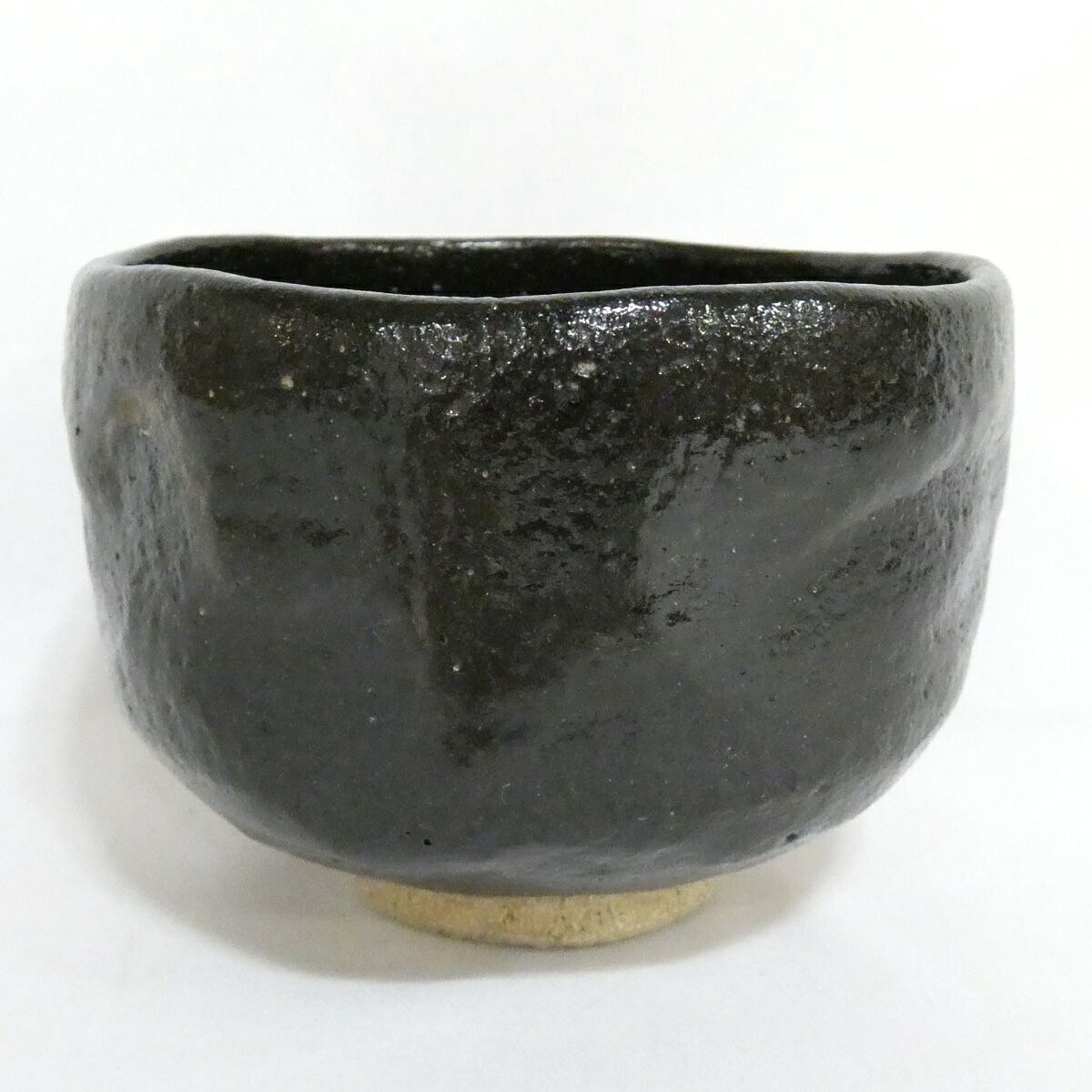 七月の特売品】園部玄哉作 黒茶碗 幕釉 黒楽 茶道具 【中古 美品