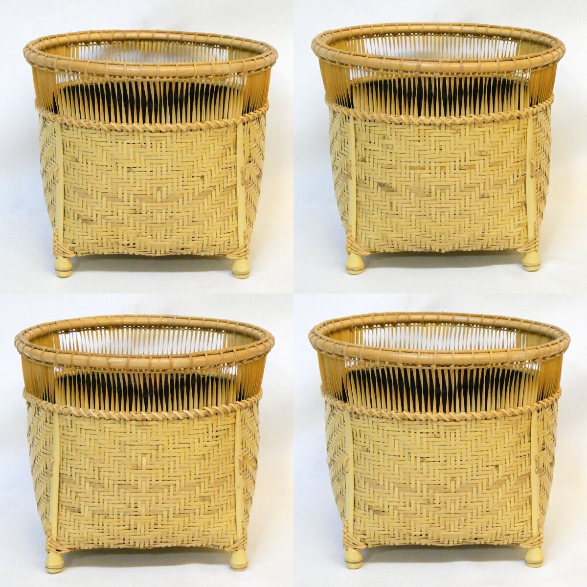茶道具 竹細工 淡々斎好写 清風篭 炭斗 炭点前 淡々斎好写】竹篭師 松林玄月作 清風籠 炭斗 茶道具【中古 美品