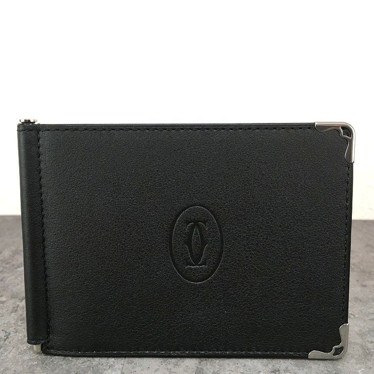 未使用品 Cartier マネークリップ CRL3001371 マストライン ブラック
