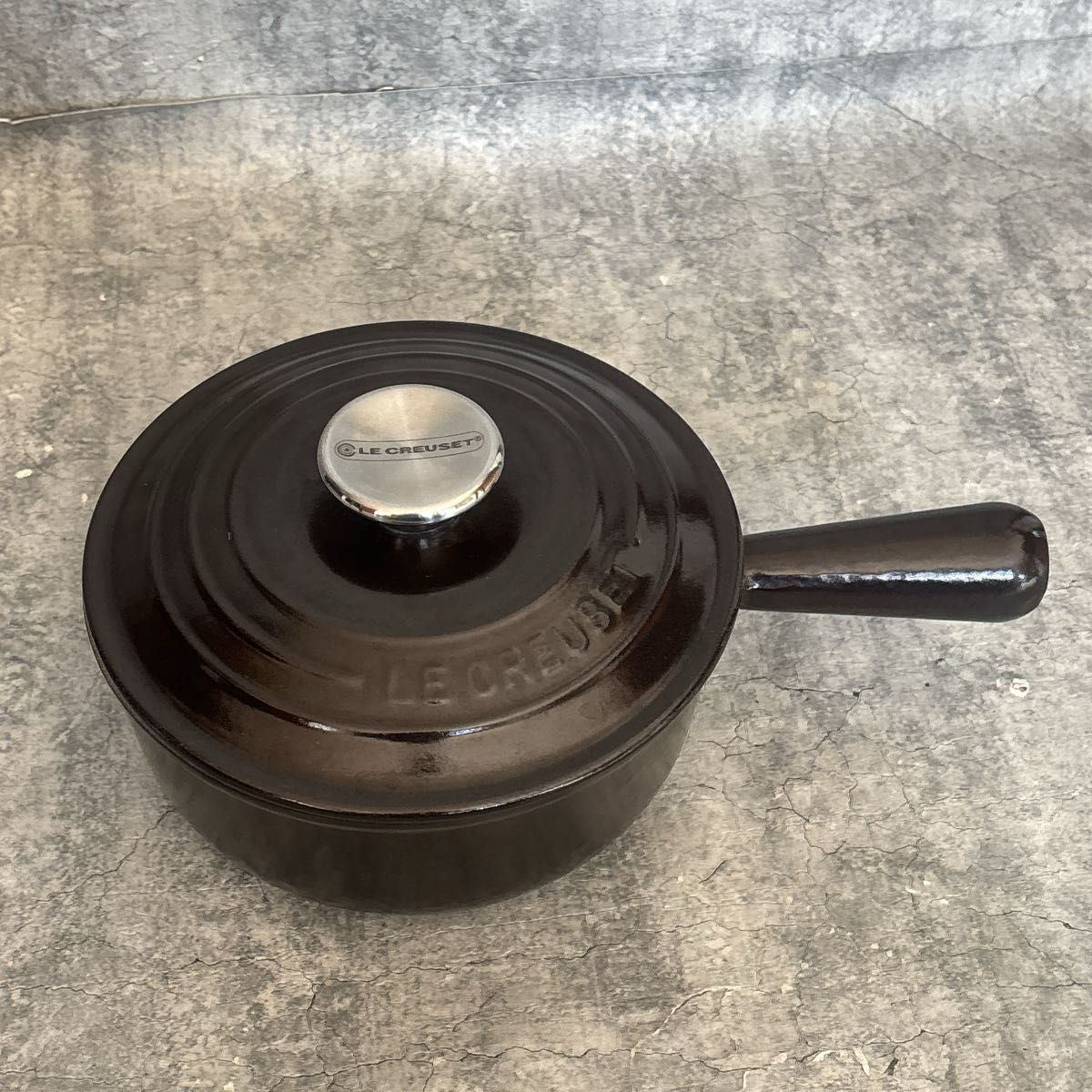 ル・クルーゼ ソースパン 片手鍋 18cm ダークブラウン LE CREUSET