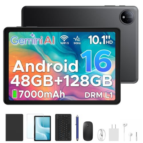 【2026 Android 16 タブレット 10インチ セット版 】P10 インチ タブレット, 90Hz, 48 (8+40) GB+128GB+2TB 拡張, Gemini AI, GMS 認証済み, 7000mAh, Type-C 充 2d3c0a05