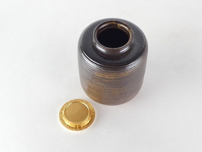 渡辺伸治 大名物「円乗坊肩衝写茶入」共箱 保証品 茶道具 tc2 - メルカリ