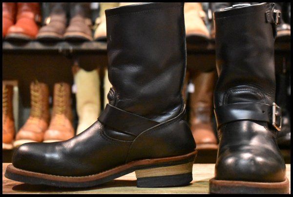 【6.5D 良品 10年】レッドウィング 2268 エンジニア 黒 ブラッククローム スチールトゥ ブーツ redwing HOPESMORE 【GG115】