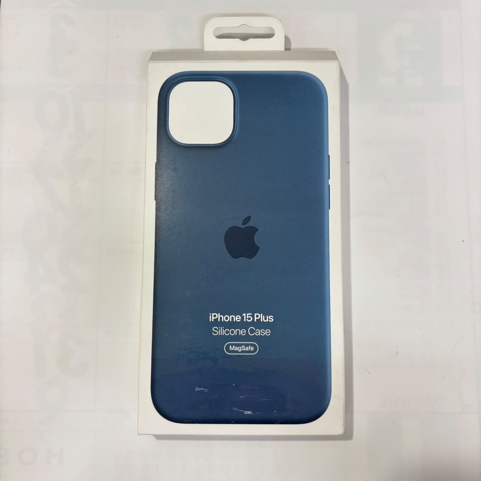 新品未使用品?】純正 iPhone 15 Plus シリコンケース ストームブルー