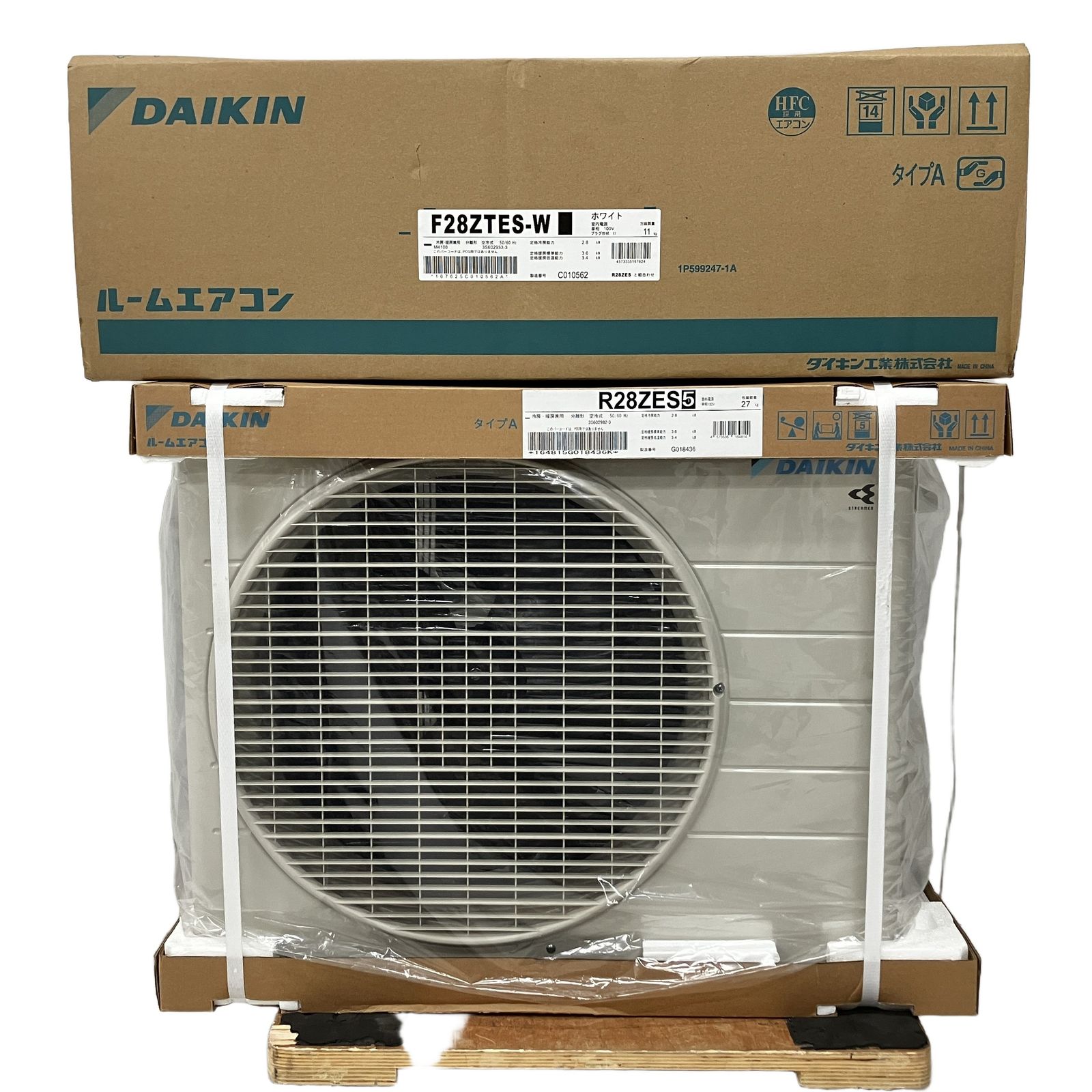 DAIKIN S28ZTES-W F28ZTES R28ZES ルームエアコン 主に10畳用 室内機セット 生活家電 ダイキン 未使用 H11466749