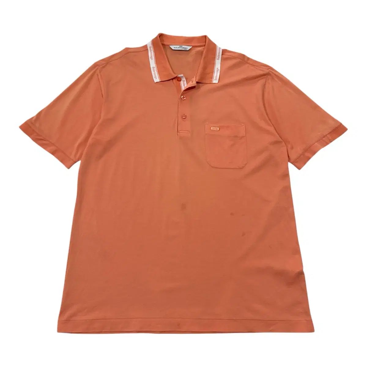 バレンシアガ BB ロゴ コーラルカラー ポロTシャツ 105