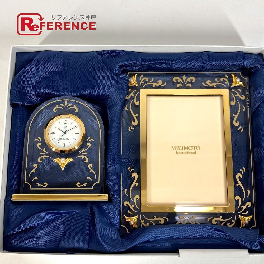 【未使用】MIKIMOTO ミキモト 置時計 & フォトフレーム セット MIKIMOTO ミキモト 置時計 置時計＆フォトフレーム セット ガラス