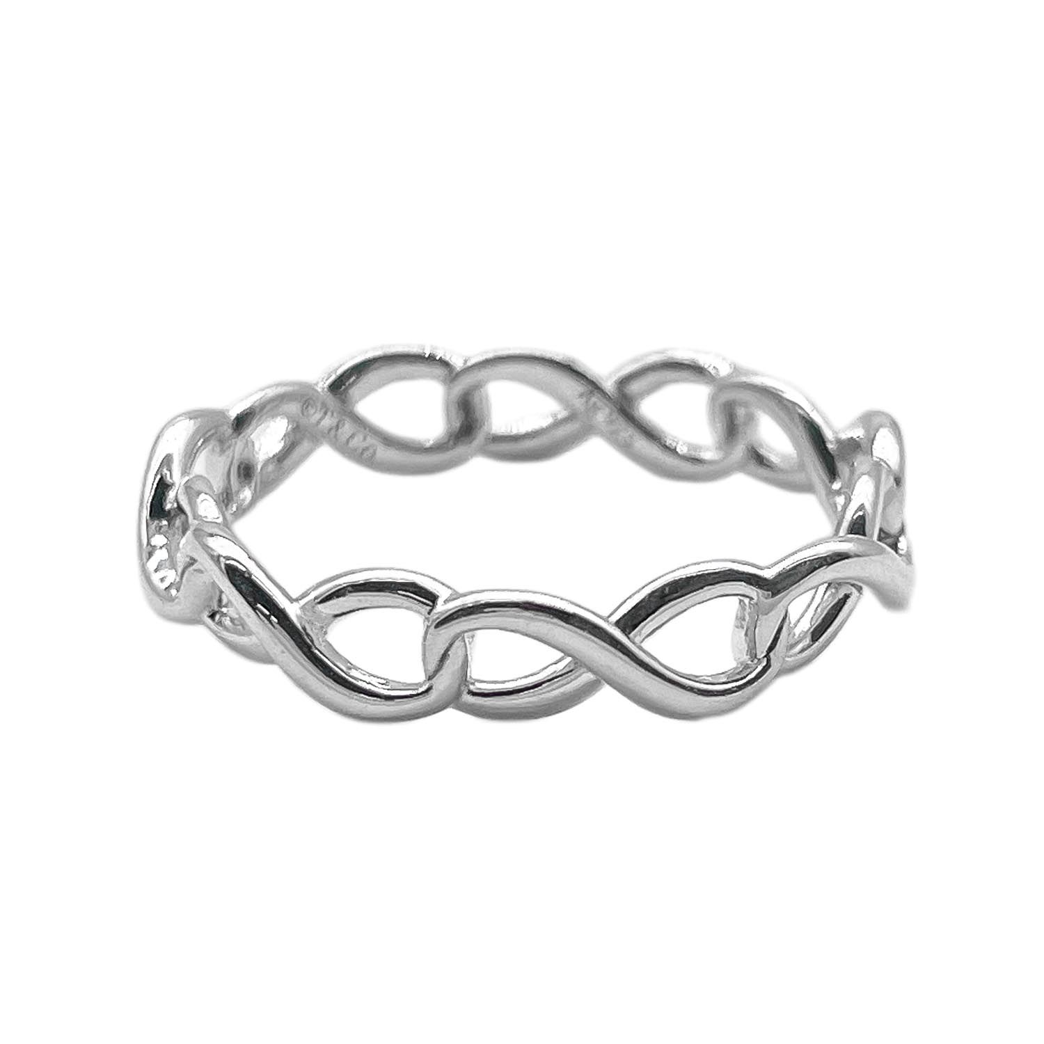 TIFFANY&Co. ティファニー インフィニティバンド リング・指輪 SV925 6号 シルバー 新品仕上済 レディース 【中古】
